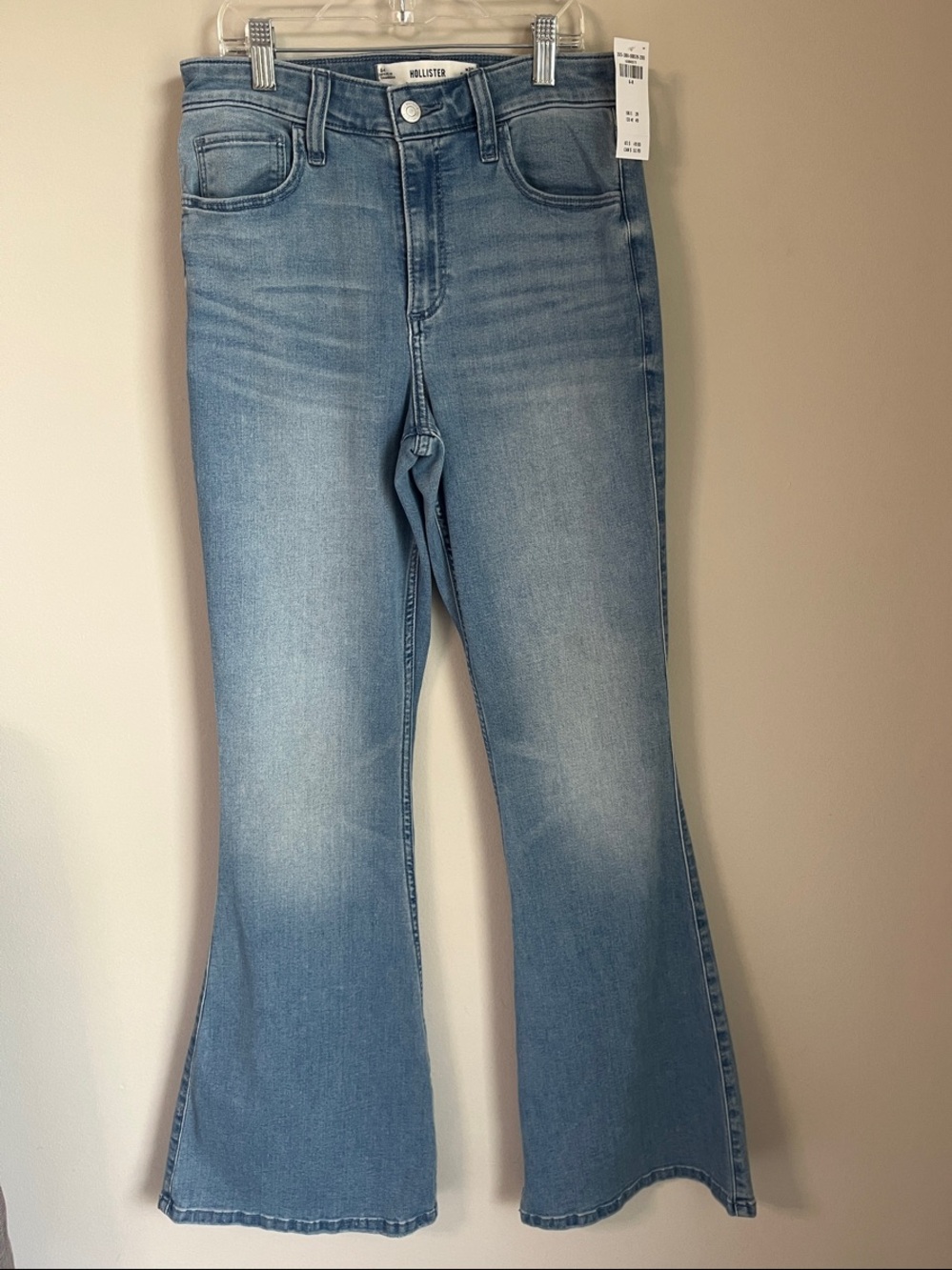 NWT Hollister Curvy High Rise Light Blue Flare Jeans